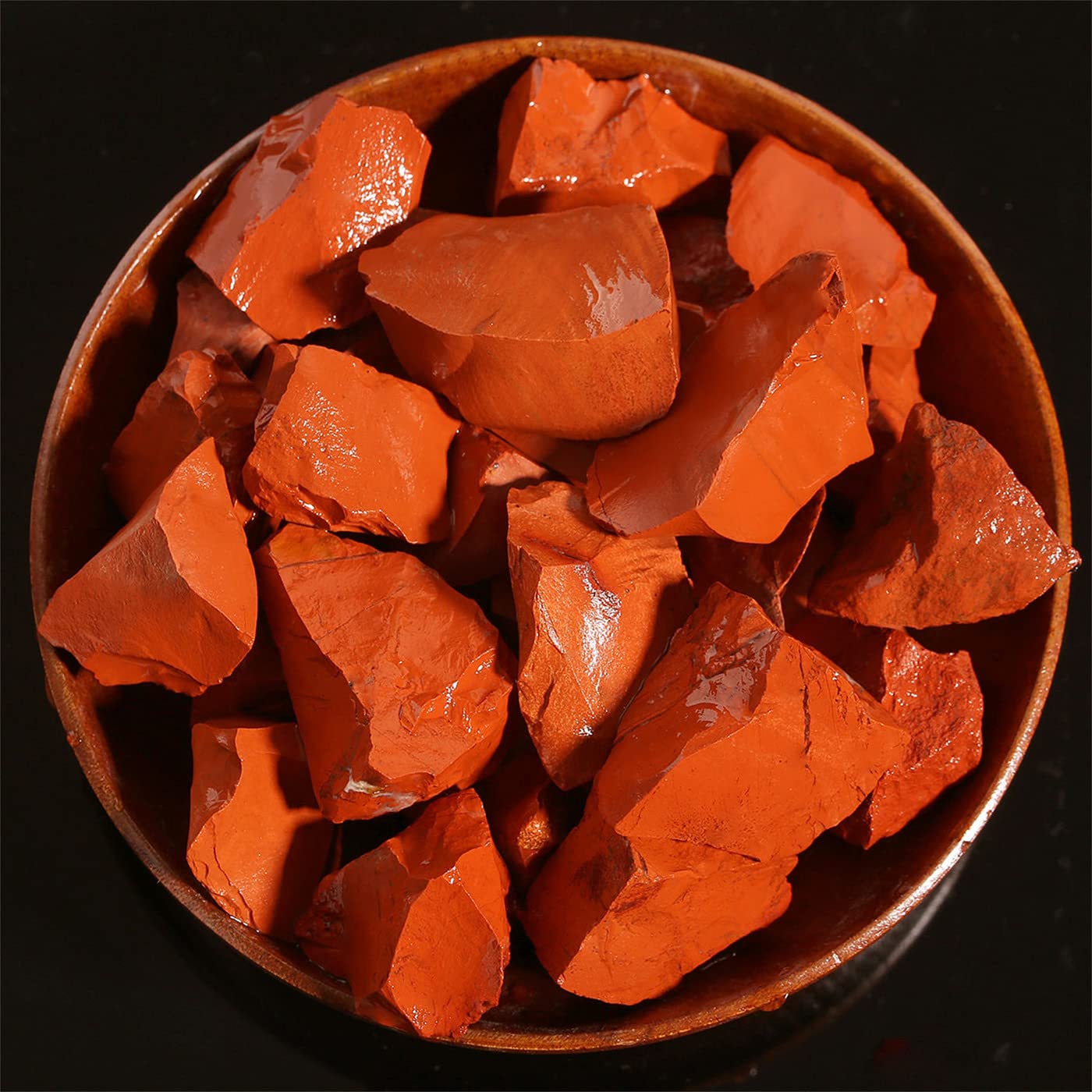 YATOJUZI Red Jasper 1lb Bulk Natural Healing Crystals Raw Rough Rocks Stones Sets for Cabbing Tumbling Cutting Lapidary Polishing Reiki Crytsal Healing Wire Wrapping Decoration Gemstone