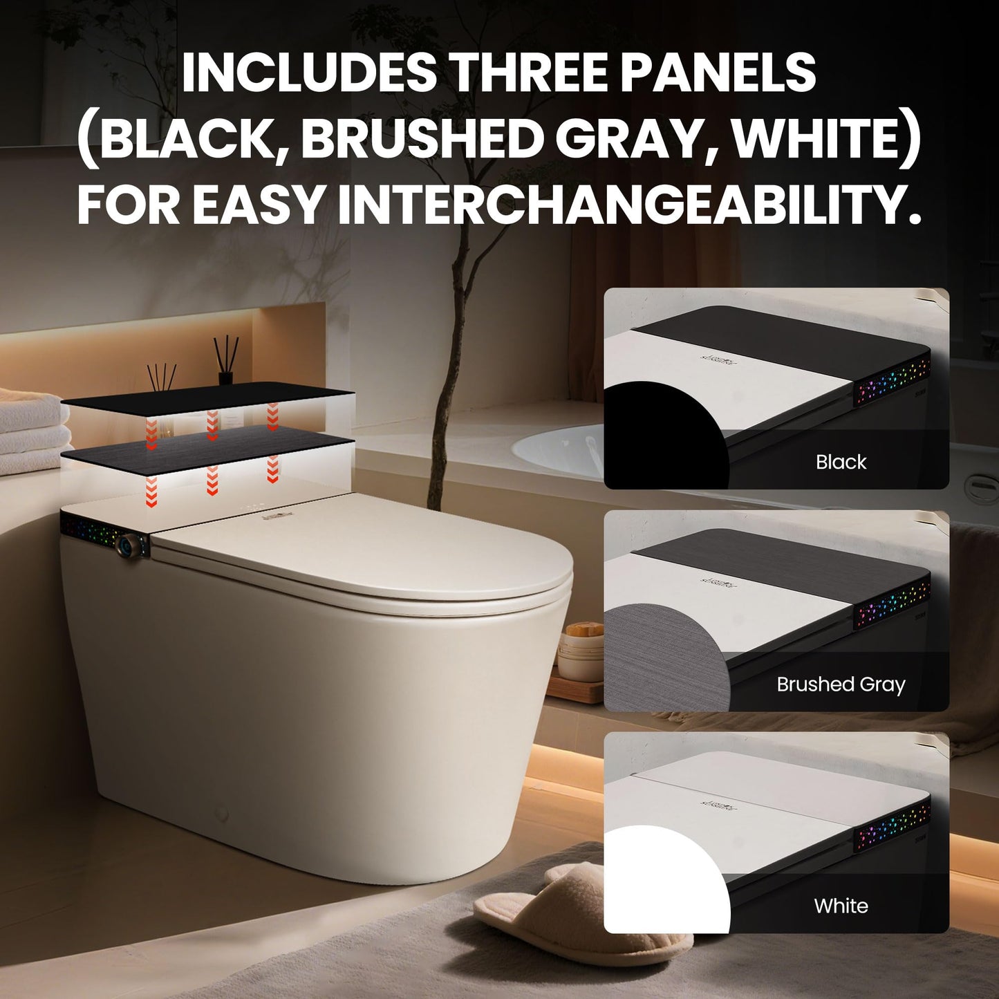 London Sunshine ADA Premium Smart Toilet with Automatic Opening Lid, Microwave & Foot Sensor Flushing, Bidet Wash & Air Dryer, Self-Cleaning Nozzle, Heated Seat, LED Display, Quiet Dual Pump