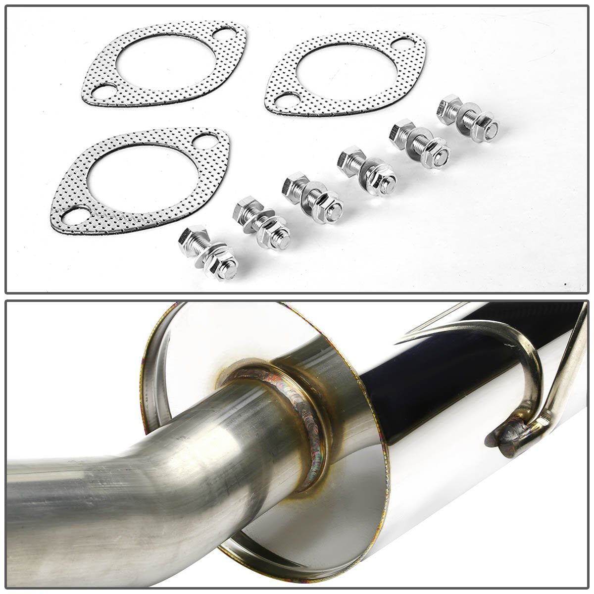 DNA MOTORING CBE-STC04-T2-NRT Stainless Steel Cat Back Exhaust System [Compatible with 04-10 Scion tC Coupe 2.4L]