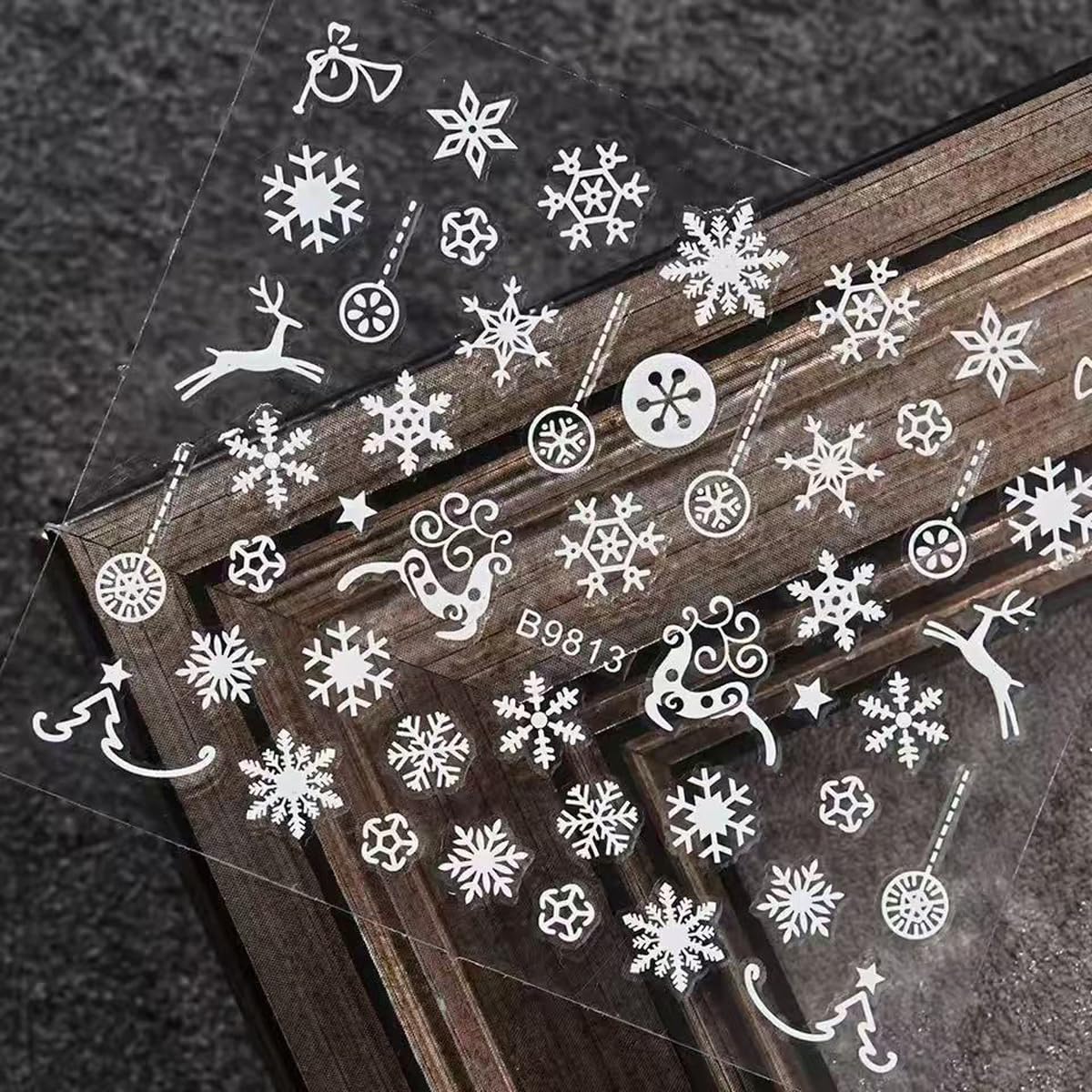 30 Sheets Christmas Nail Stickers Snowflake Nail Art Stickers White Nail Decals Winter Self Adhesive Nail Art Supplies for Women Girls DIY Manicure Nail Art Decorations