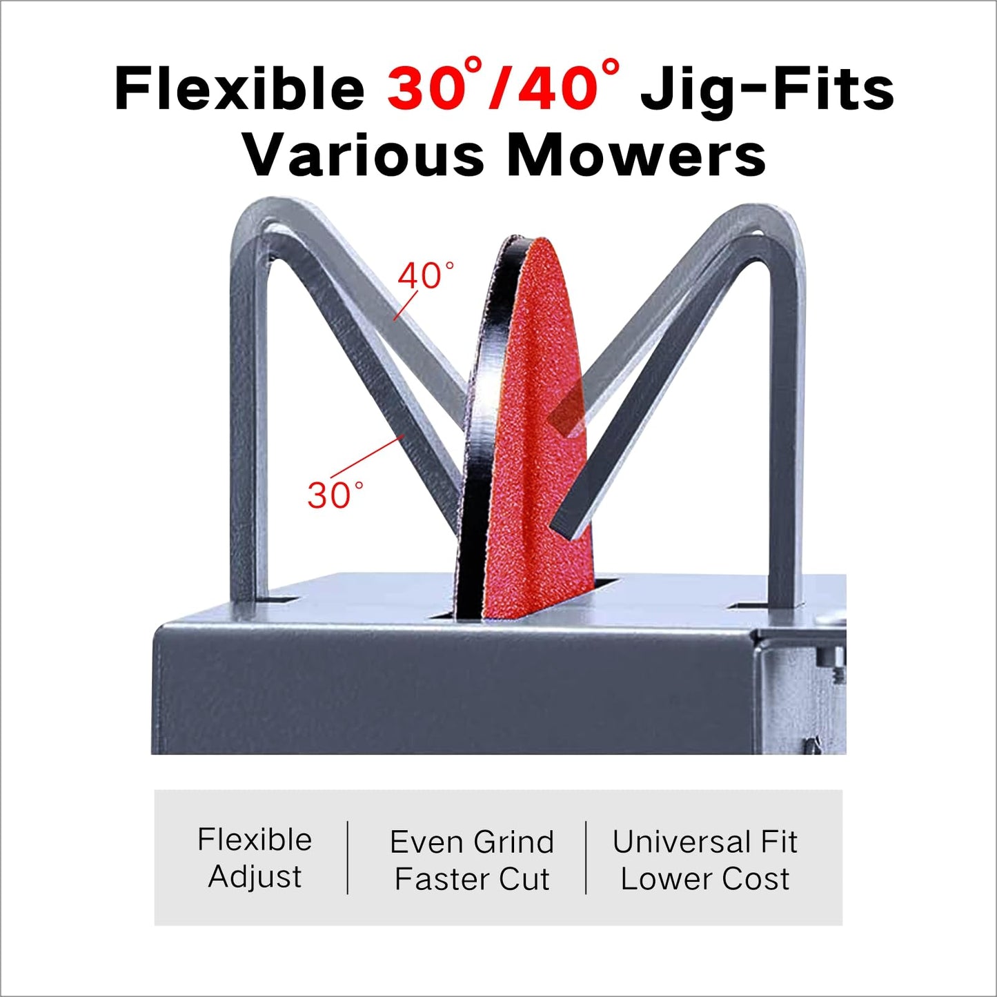 Goldsand Lawn Mower Blade Sharpener, 1HP 750W Lawnmower Blade Grinder Professiona with 9-inch Red Ceramic Grinding Wheel, for High/Low Lift Blades, Gator Blades, Flat Blades
