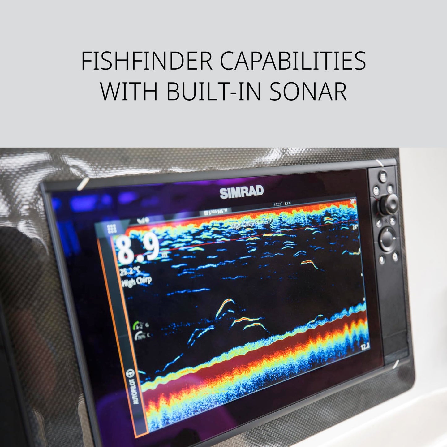 Simrad 000-15403-002 NSS12 Evo3S Chartplotter and Fishfinder with Preloaded C-MAP US Enhanced Charts, 12 Inch Display, Black