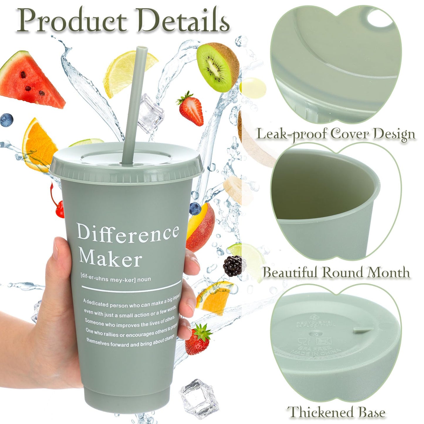 Marspark 10 Sets Difference Maker Gifts for Women Men, Employee Appreciation Gifts Bulk Inspirational Thank You Cup Motivational Notebooks with Pen for Team Teacher Coworker Office (Retro Color)