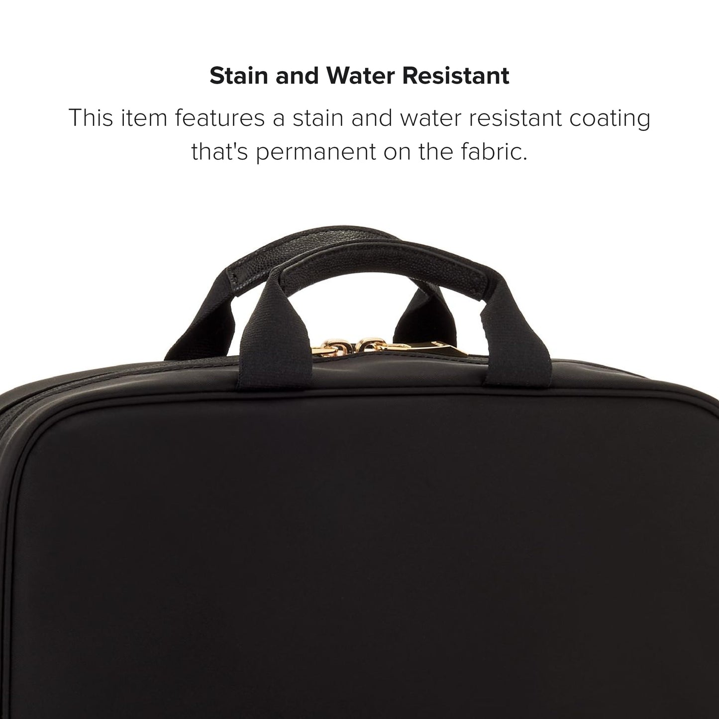 TUMI - Voyageur Madeline Cosmetic Bag - Women's Travel Makeup Toiletry Case, Lightweight with Zip Pockets and Metal Hanger - Medium, Black with Gold Hardware