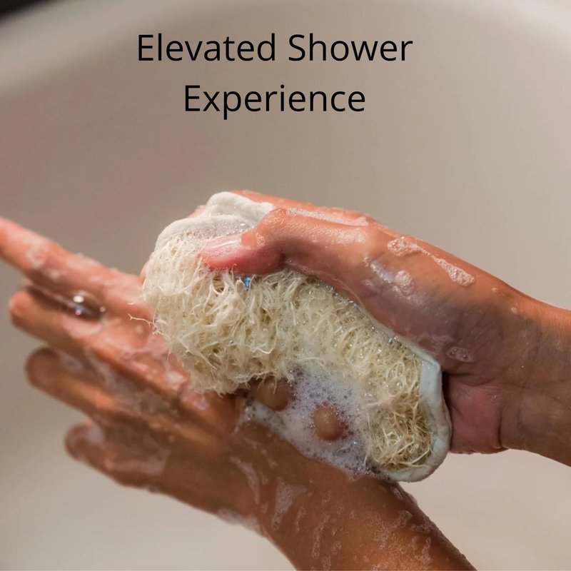 Natural Loofah Sponge – Premium Egyptian Shower Exfoliating Loofah, Lufas for Men and Women, 2‑Count