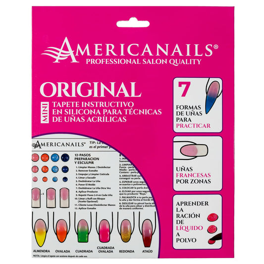 Americanails Plantilla Instructiva Mini de Silicona para Técnicas de Uñas Acrílicas: Mejora tus Habilidades, Aprendizaje Basado en Zonas y Limpieza Sencilla