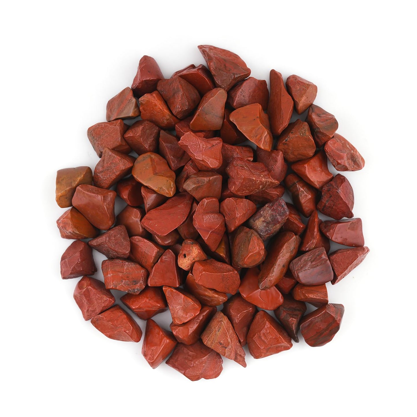 CRYSTALIS Wholesale Bulk 75pcs Natural Red Jasper Raw Crystals, Loose Gemstone Rough Jewelry Making Supply, Chakra Healing, Wire Wrapping, DIY, Tumbling, Gem Collection (300 carats) (8-12mm size)