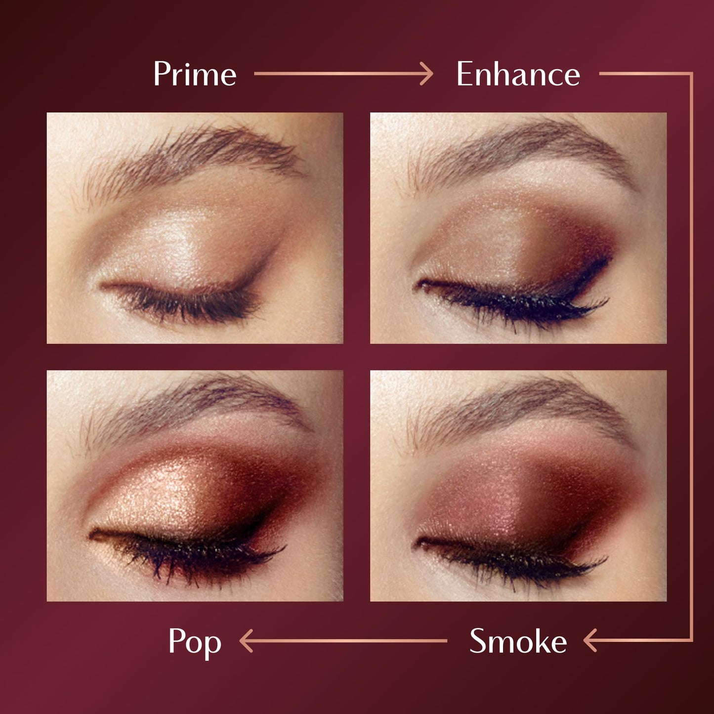 Charlotte Tilbury Luxury Palette Eyeshadow - Shimmer, Metallic & Satin Matte Eyeshadow Quad with a Rich Powder Formula - Includes 4 Complementary Shades - The Rock Chick