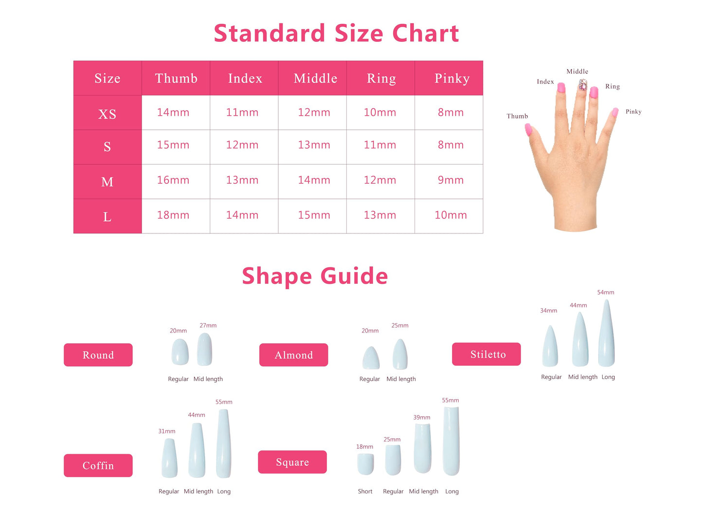 LOVFUL Press on Nails Sky Dance French Tip | Handmade with Full Covered Crystals | Reusable Full Cover Nails | Coffin Classic Regular 1.3 in | H282-S
