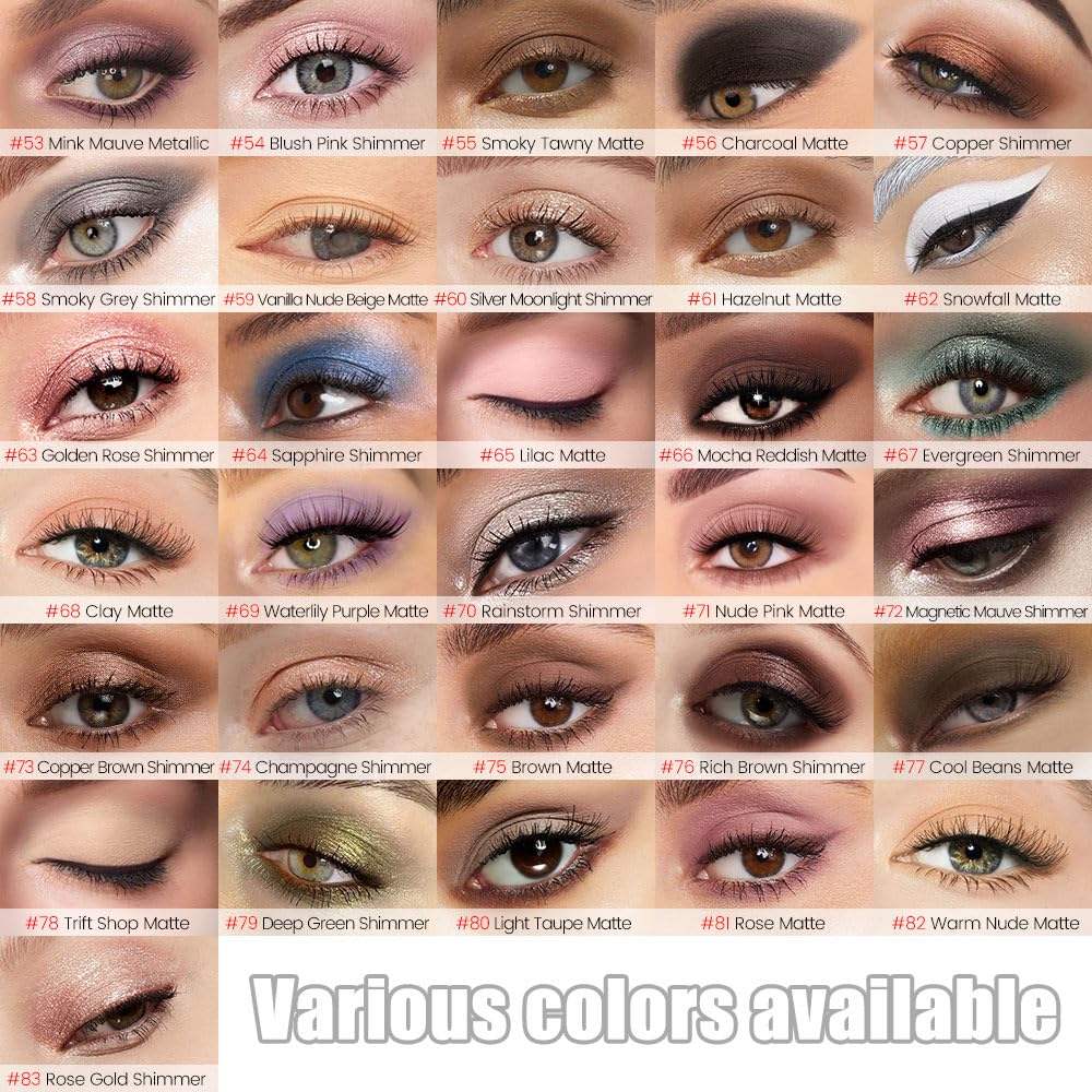 Kaely Cream Eye Shadow Sticks, Rich Brown Shimmer Eyeliner Pencil Eyeshadow Palette Makeup, Eye Highlighter Brightener Stick for Older Women Waterproof Pigmented, sombras para ojos, New-76
