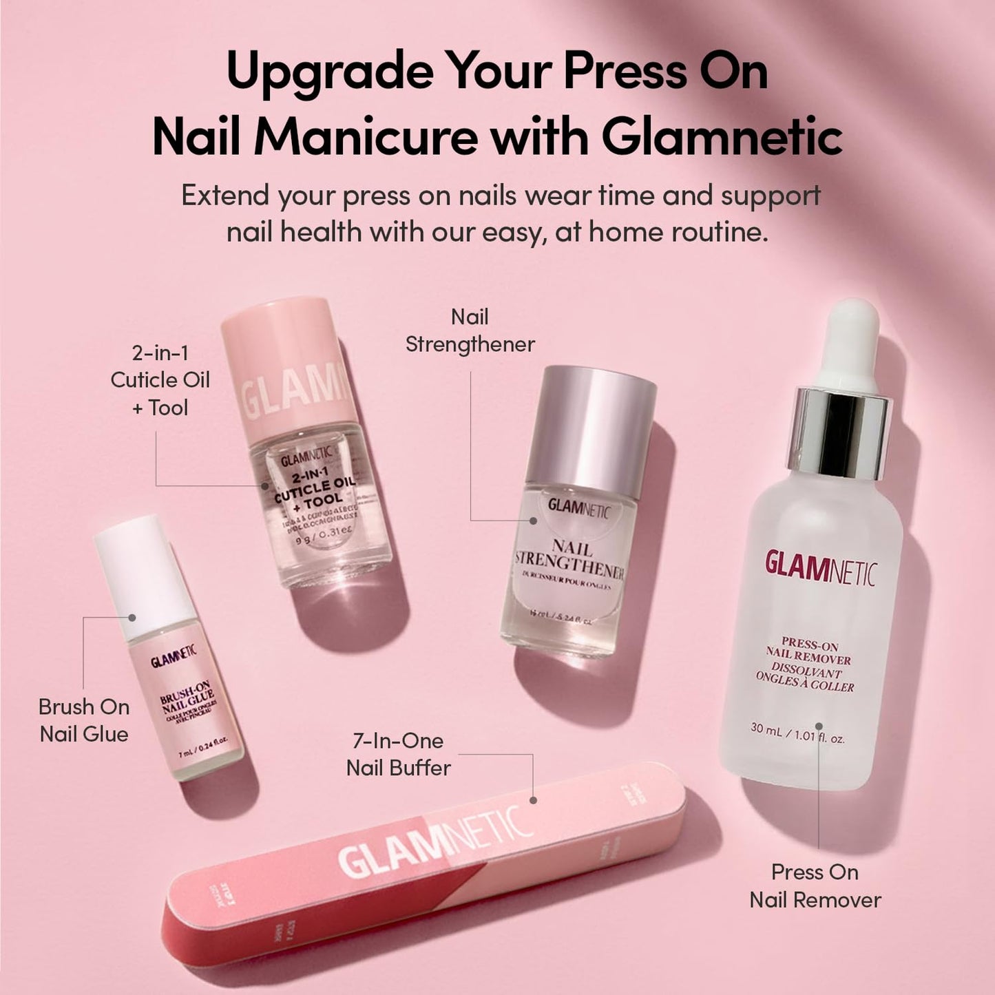 Glamnetic Press On Nails - Short Almond Fake Nails with Tropical 3D Nail Art | Salon Quality Vacation Nails | Sunset Tide |15 Sizes - 30 Nail Kit with Glue