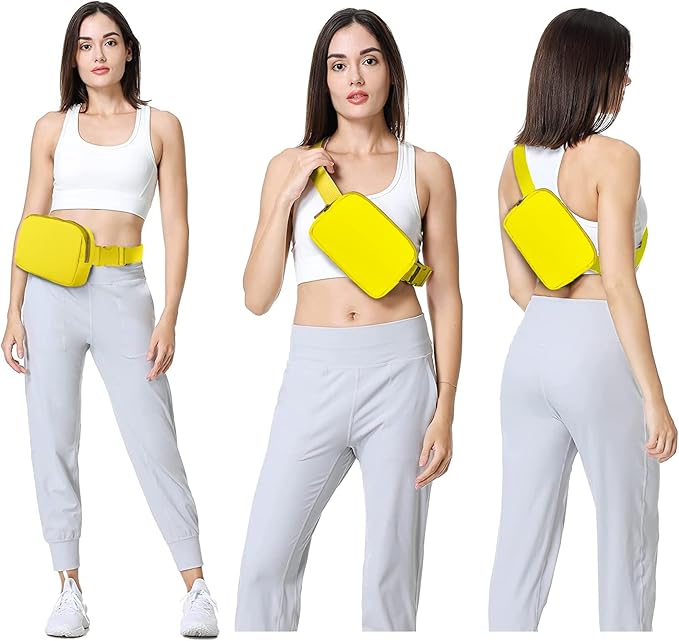 VOROLO Fanny Pack For Women And Men Crossbody Bag Belt Bag with Adjustable Strap Graduation Gifts Yellow