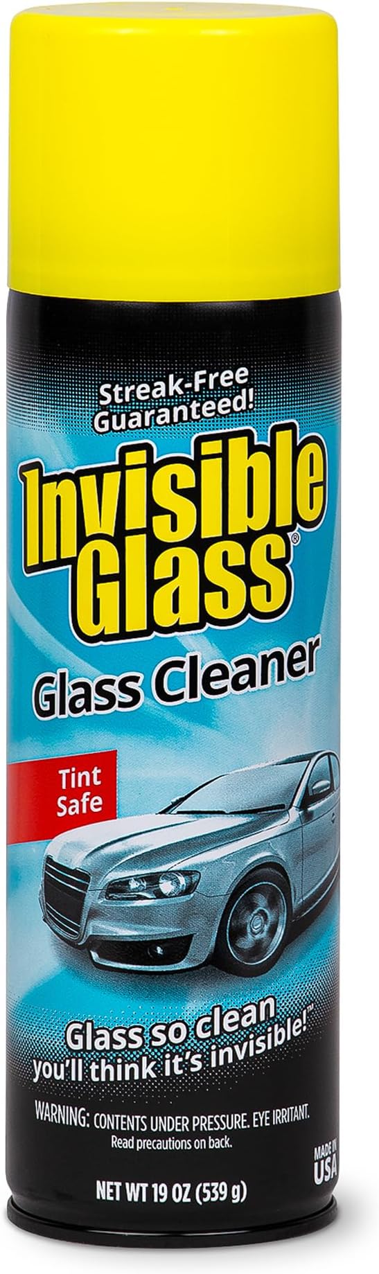 Invisible Glass 91164 Premium Aerosol Glass Cleaner Spray for Car Windshields and Windows, Automotive and Home Window Cleaner, Streak-Free, Ammonia-Free, Tint-Safe â 19 oz