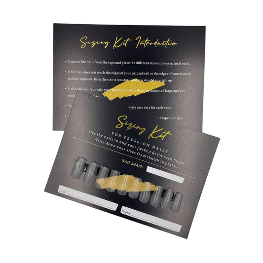 Press On Nail Sizing Card 30 Pack Empty Large Black Gold Postcard Press On Nails Supplies For DIY Sizing Guide False Nails Tips (5 * 7 inch, black&gold)