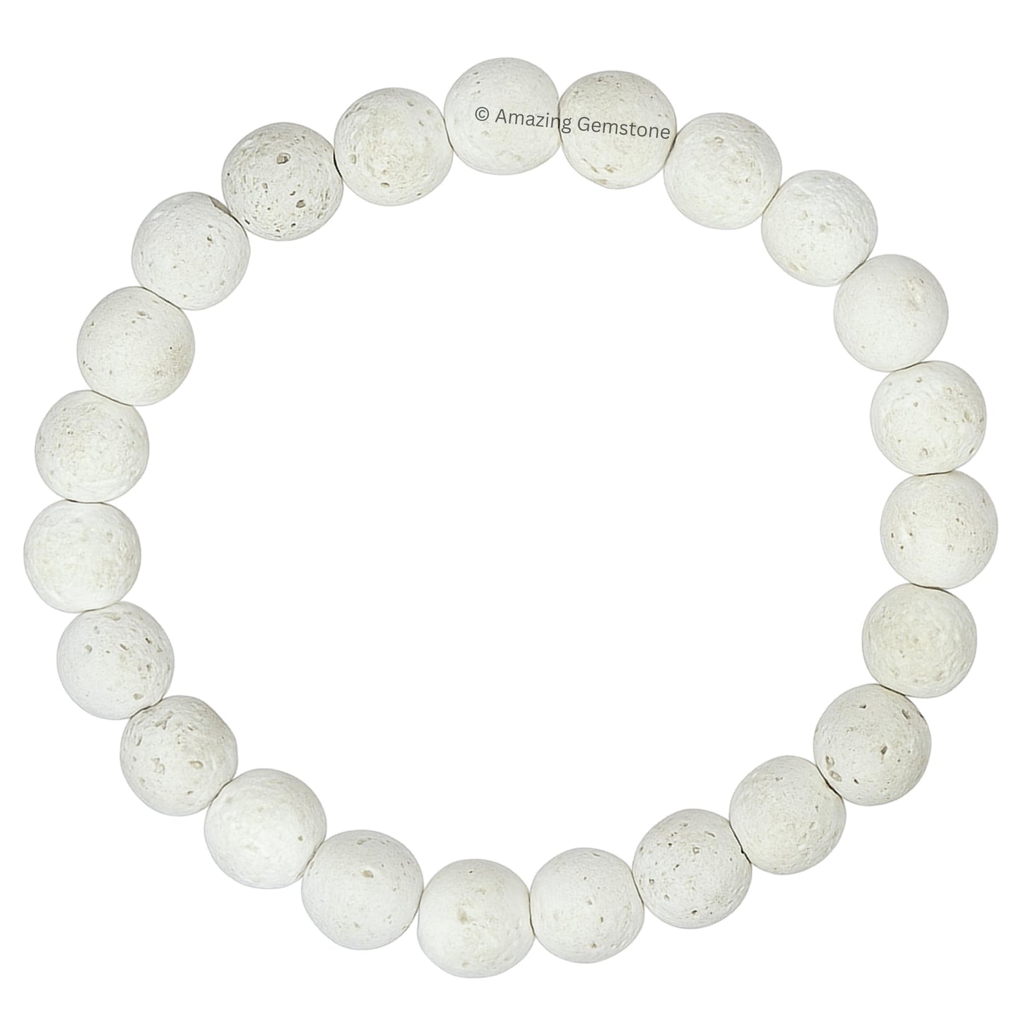 Amazing Gemstone Crystal Bracelet for Women Men's Gifts - Protection Healing Crystal Bracelet - 8mm Gemstone Beaded Stretchable Bracelet Pulseras Para Hombres Mujer Stocking Stuffers Mothers Day Gift (White Lava)