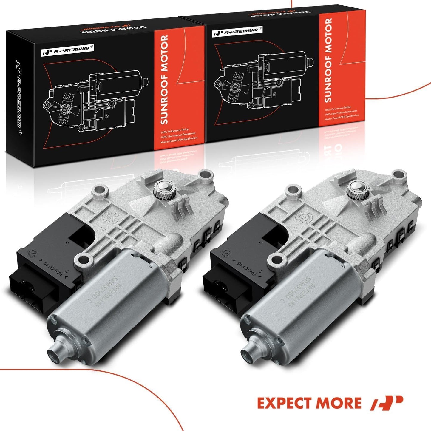 A-Premium Sunroof Moon Roof Motor 2-PC Set Compatible with Ford Explorer 2011-2017 Sport Utility, Left and Right, Replace# BB5Z15790A