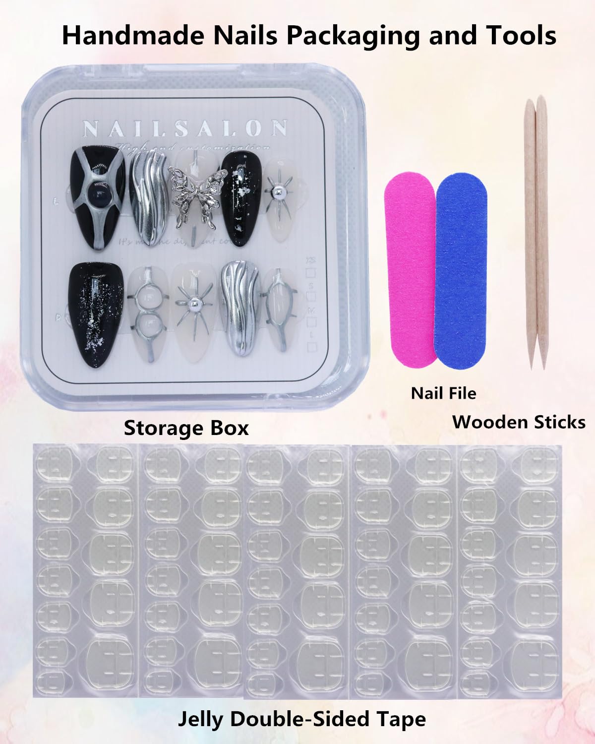 CAMILCY Handmade Nails Press on Almond Nail Pointed Green Gold Crystal Glitter Design Hand painted Reusable Gel UV Finished Pre shaped False Nails for Women 10pcs 3D Handmade Nails (A078, M)