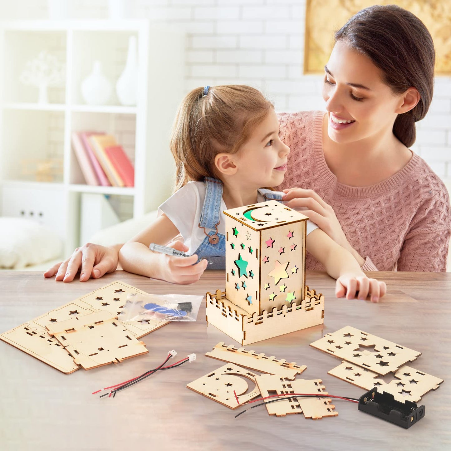 Yutin 5 Individual STEM Science Kits for Kids, Wood Arts and Craft Kits, STEM Toys for Boys Girls Age 8-12 8 10 12 13 14 Gift Idea, 3D Puzzles Building Engineering Model Set