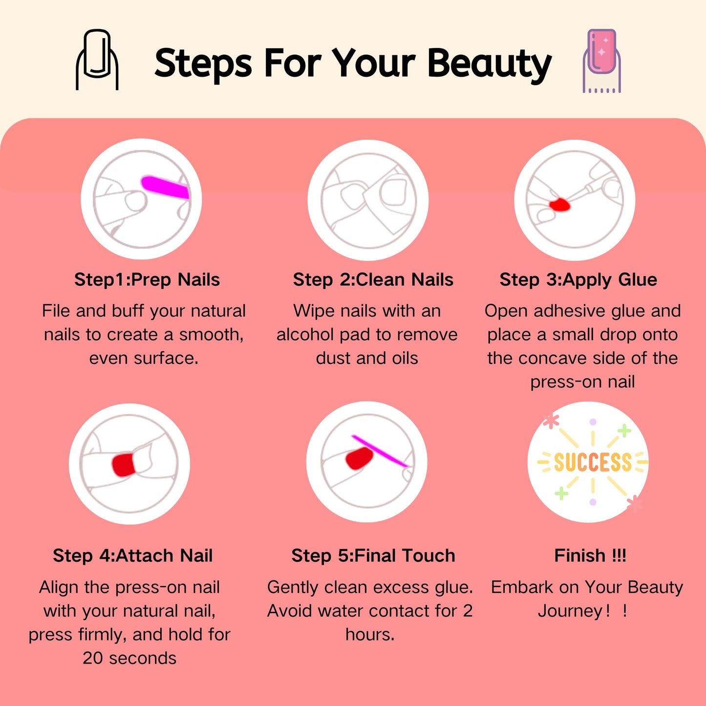 Almond Press On Nails Medium Fake Nails with Nude Gradient&Rhinestones Star Designs in 12Sizes-24PCS,French Tip Nail Set for Women&Girls, Nail Washable,Easy Application for Parties,Daily Wear