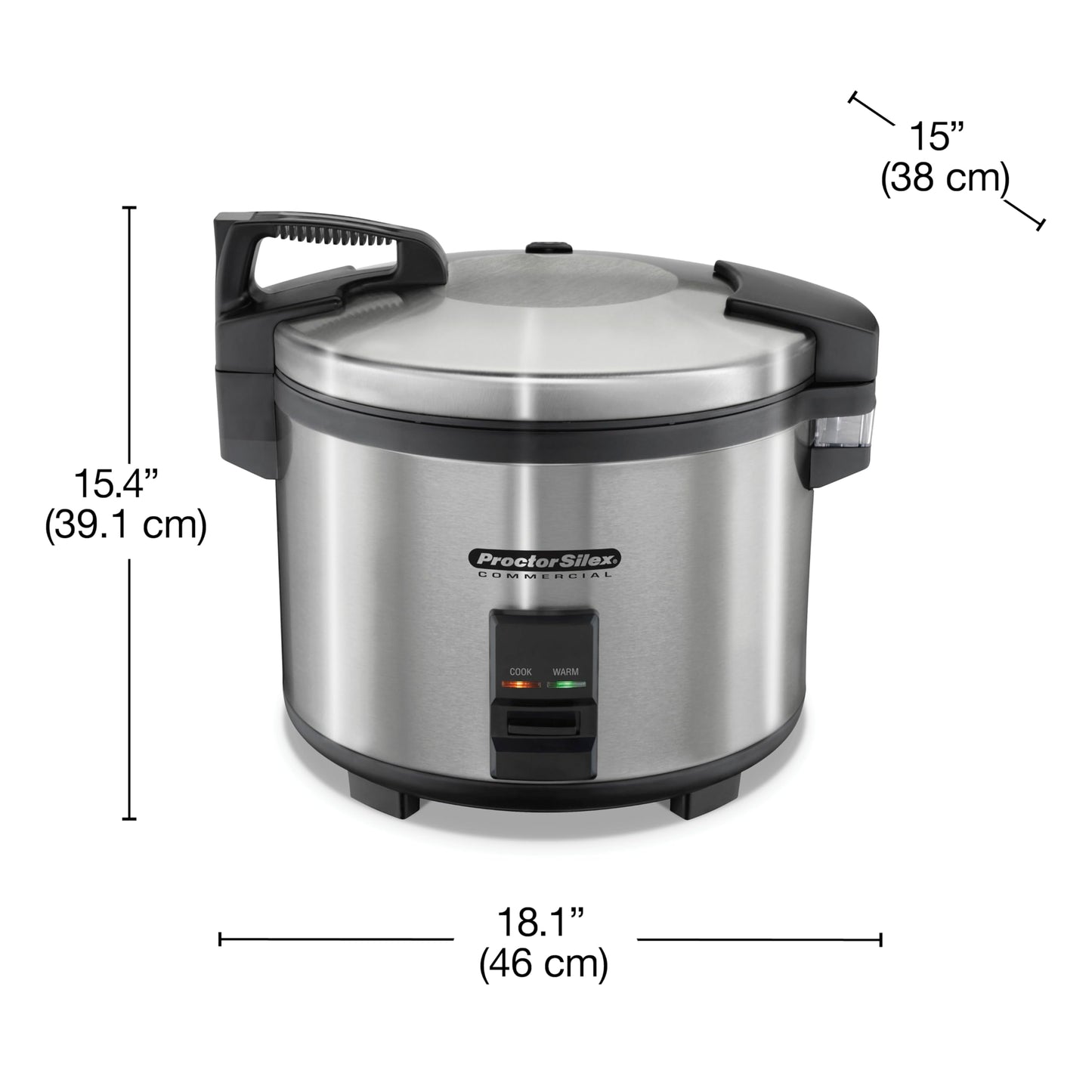 Proctor Silex Commercial Rice Cooker, 60 Cup Capacity, R37560R (Renewed)