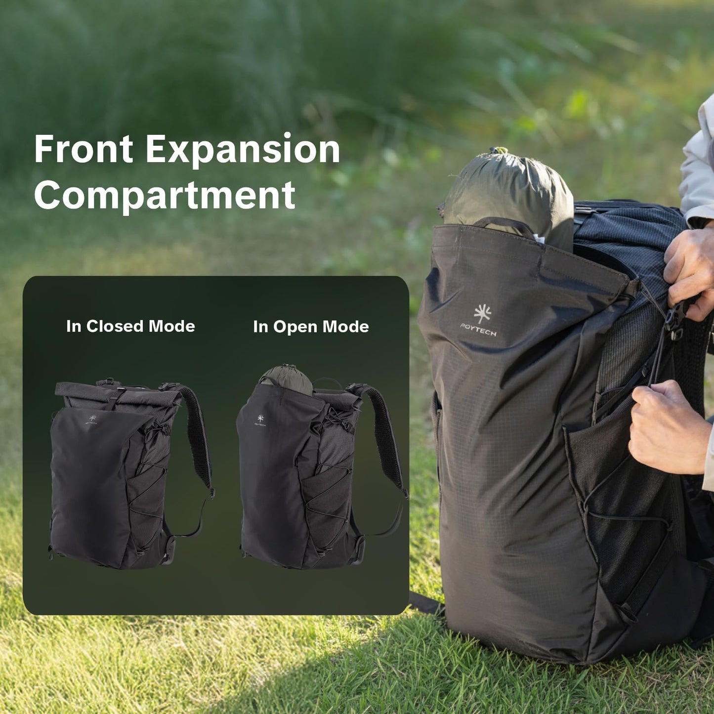 PGYTECH OnePro Ultralight Camera Backpack, Expandable Camera Bag 20L for Photographers, Outdoor Travel Bag with Dividers and 14" Laptop Sleeve, Compatible with DSLR/Drones/Mirrorless (Misty Green)