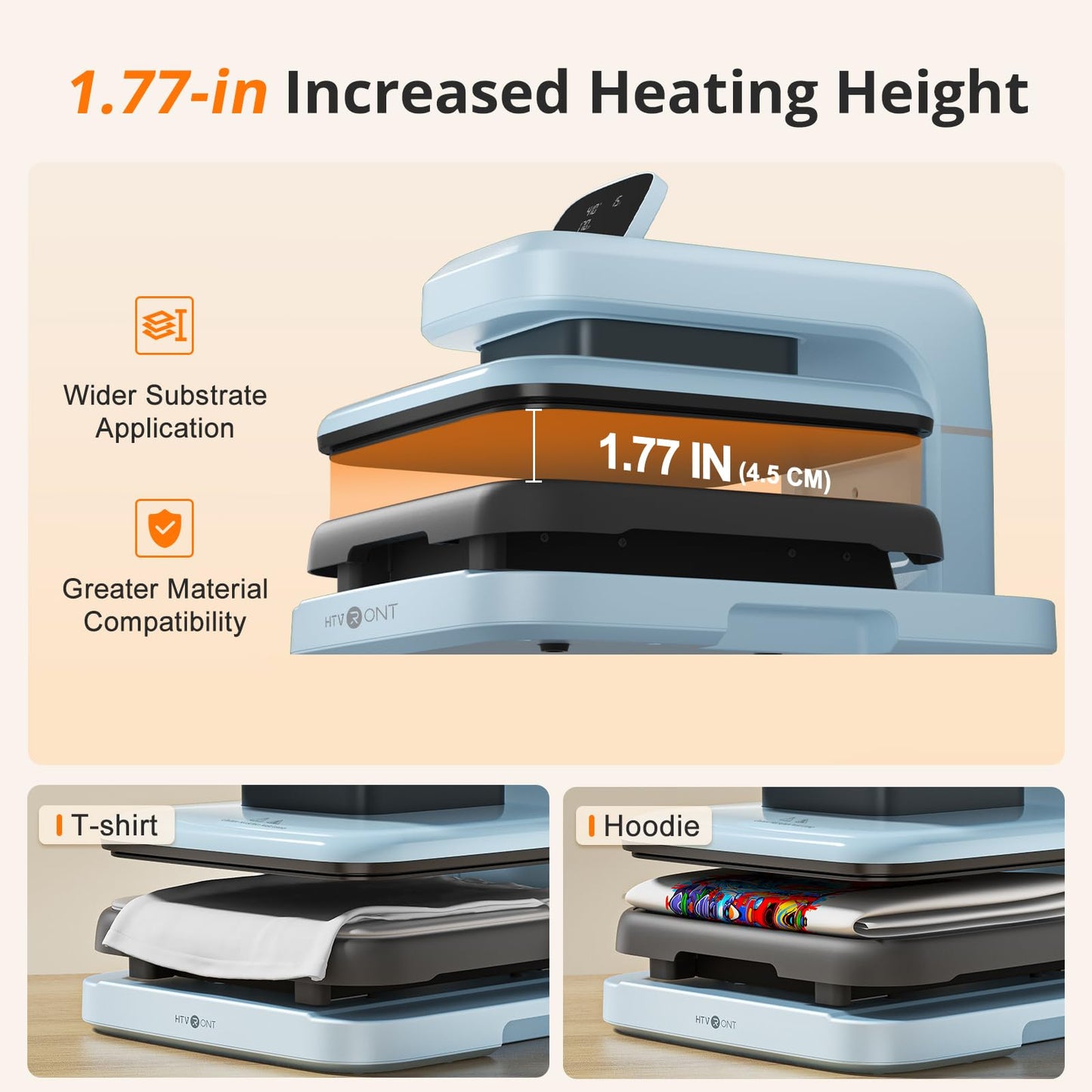 HTVRONT Automatic Heat Press Machine for T Shirts - Heat Press 15x15 with Adjustable Pressure & 52 Pcs Heat Press Accessories for Press Heat Machine