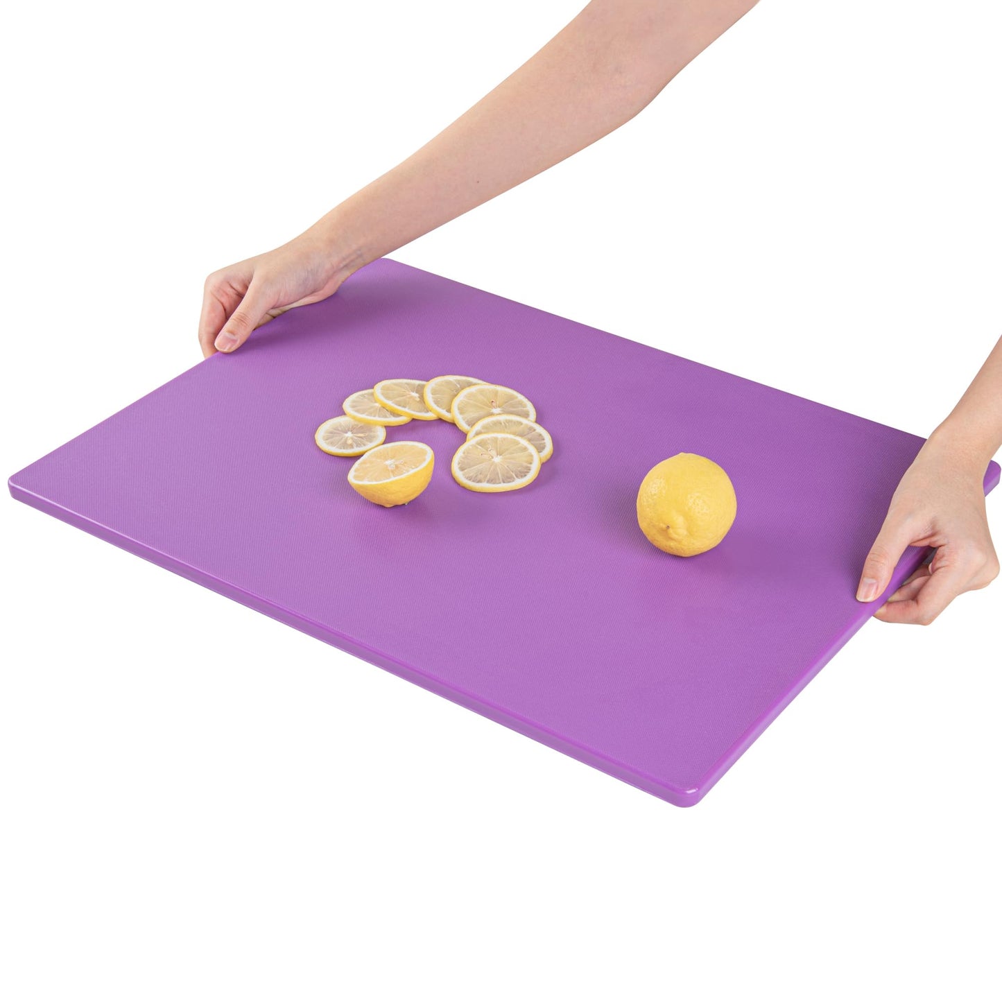 Restaurantware-20 x 15 Inch Cutting Boards, 10 Color Coded Chopping Boards - No Scratch, Dishwashable, Purple Plastic Cutting Board Mats, No Odor, Durable, No Slip, For No Allergen Food
