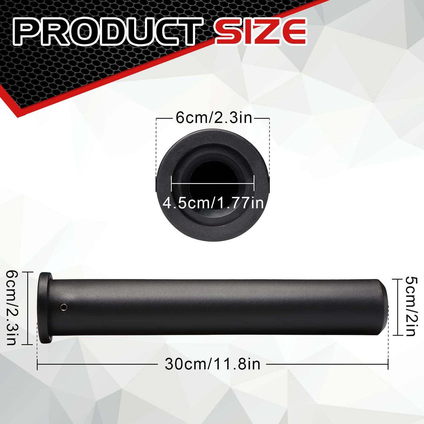 LIIIIIIKES Olympic Adapter Sleeve - Converts 1" Standard Weight Plate Posts to 2"" Olympic Weight Plate Posts (Pair) (11 inch)"