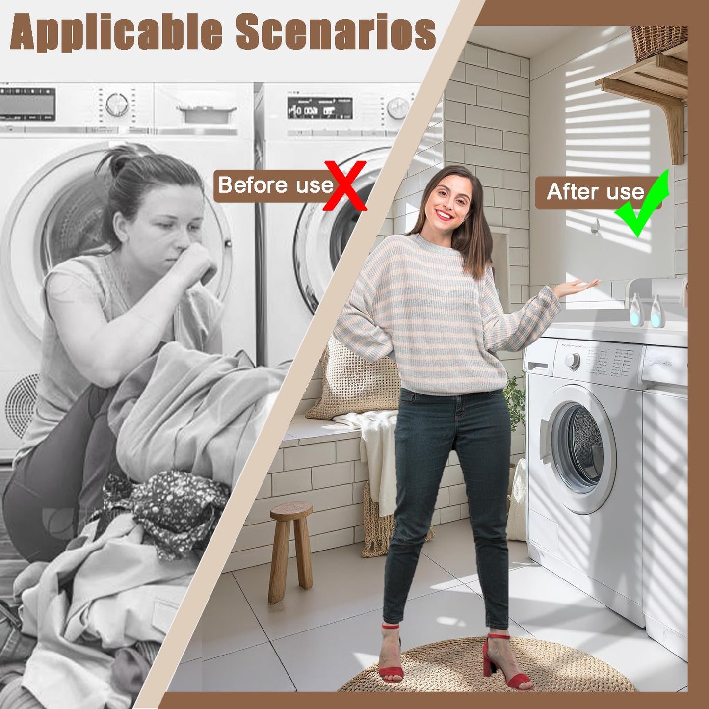 CXNGD 2-Tier Washer and Dryer Countertop, Wooden Washer Dryer Countertop, 27.5" Depth X 54" Laundry Countertop Over Washer and Dryer for Folding Clothes Over Washer and Dryer (White)