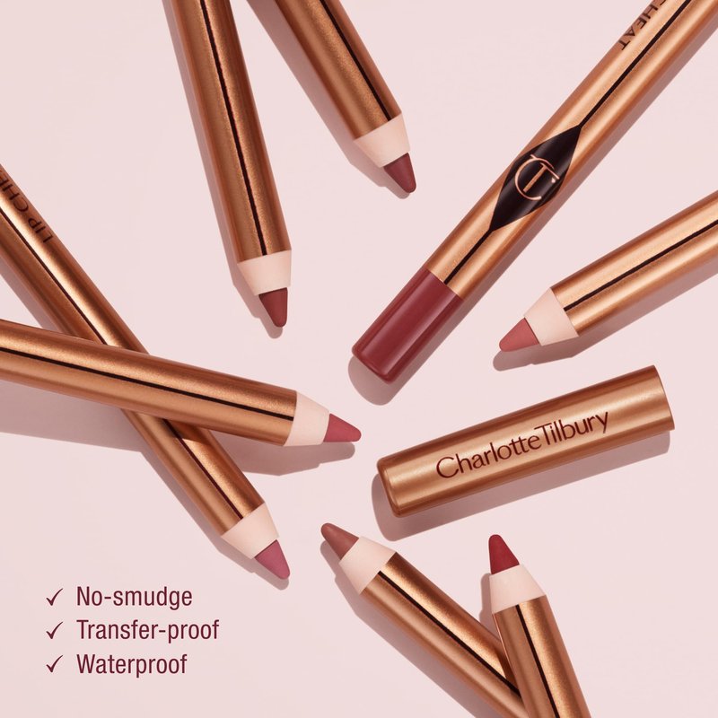 Charlotte Tilbury Lip Cheat Lip Liner Pencil - Gives Lips a Fuller-Looking, Defined Pout - Enriched with Jojoba Oil & Hyaluronic Acid - Waterproof, Smudge-Proof & Transfer-Proof - Love Trap