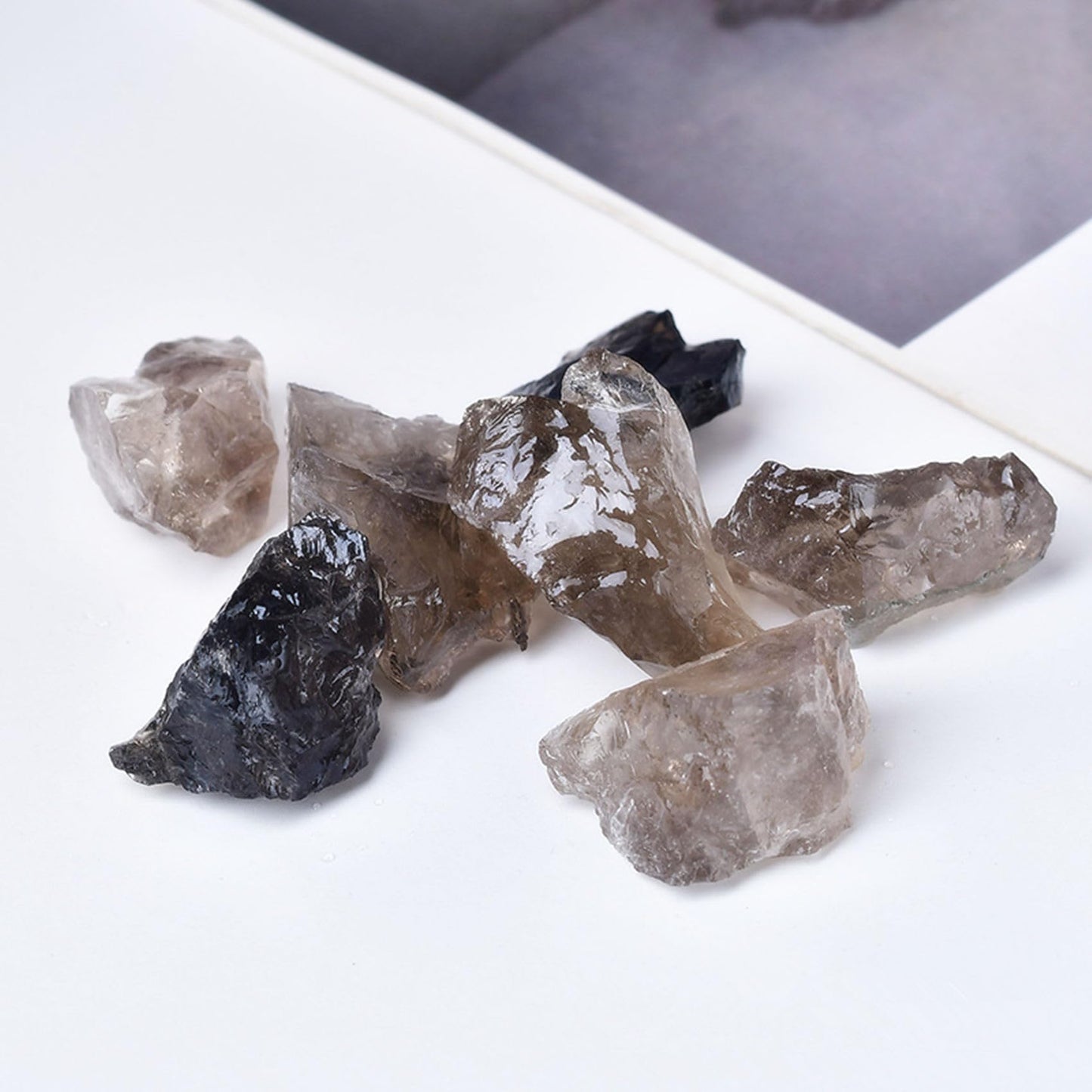 Smoky Quartz Raw Crystals Healing Crystals Natural Rough Stones 1.2-2" for Tumbling, Fountain Rocks, Yoga, Meditation, Polishin, Gift 38