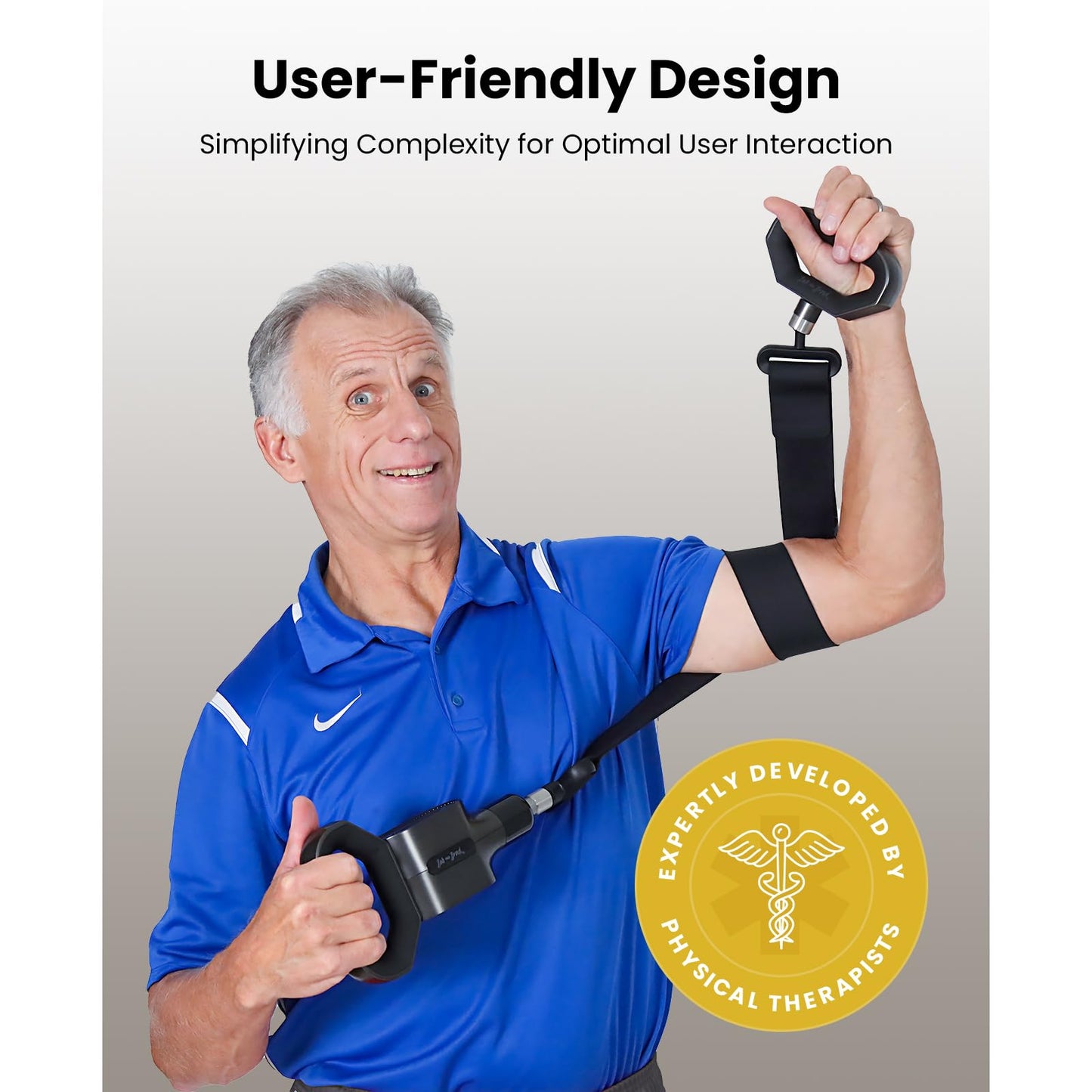 BOB AND BRAD Massage Gun with Massage Strap for Hard to Reach - Dual-Mode Percussion & Compression Massager for Muscle Recovery, Pain Relief in Back & Shoulders, FSA-HSA Eligible, Pain Relief Gift