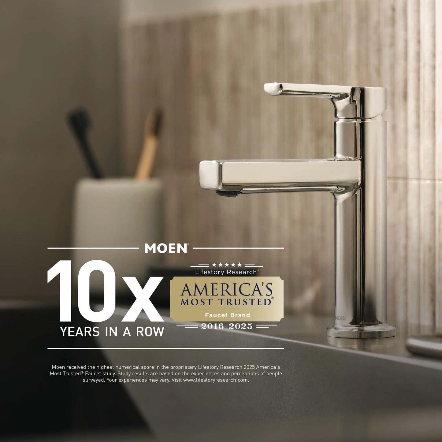Moen Chateau Chrome One-Handle Low-Arc Kitchen Faucet with Side Sprayer in Deck Plate for 3-Hole Setup, 7434