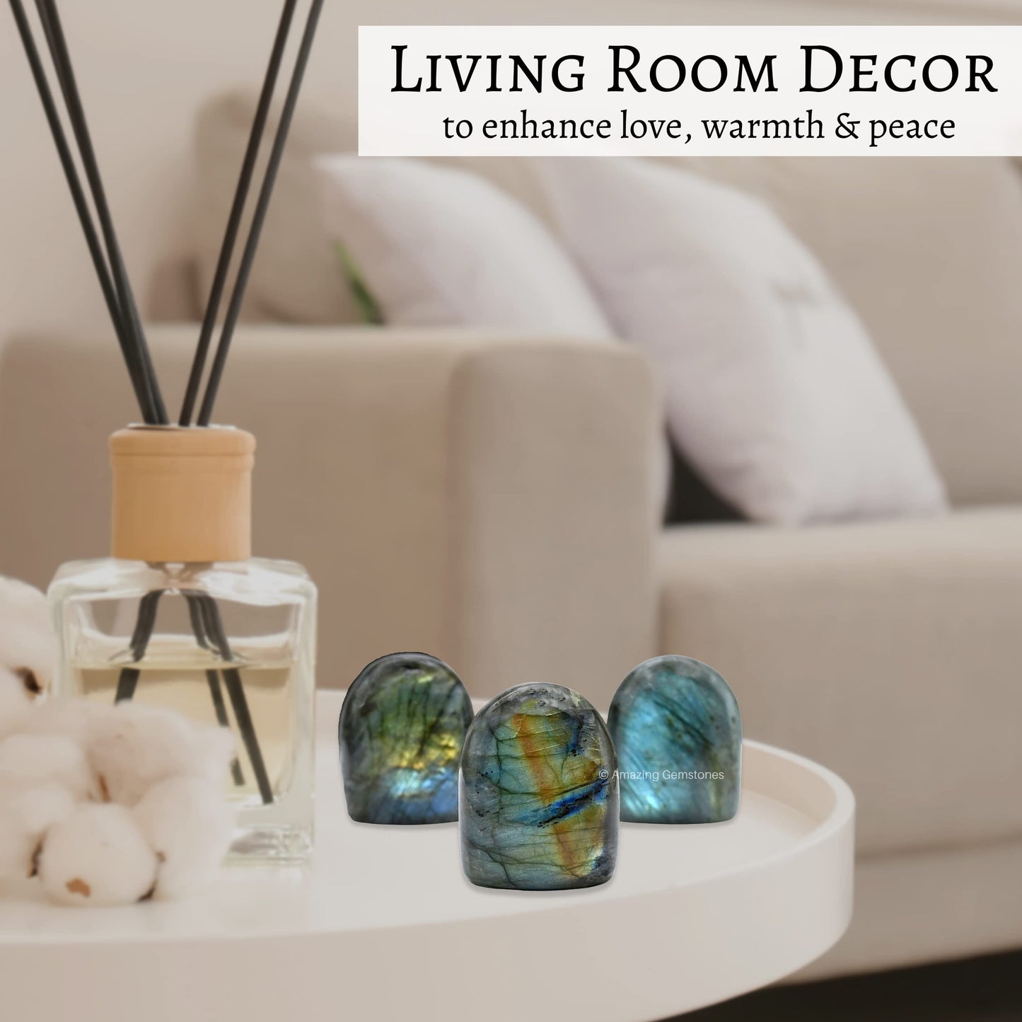 Amazing Gemstone Labradorite Crystal Standing Palm Stone - Labradorite Palm Stones and Crystals, A++ Grade Gemstones and Crystals - Healing Crystals and Healing Stones Office Home Decor Gifts
