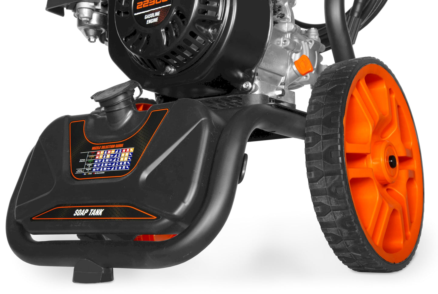 Wen 3400 PSI Gas Pressure Washer with 223cc Engine, 2.7 GPM Flow Rate and Onboard Soap Tank (PW224G)