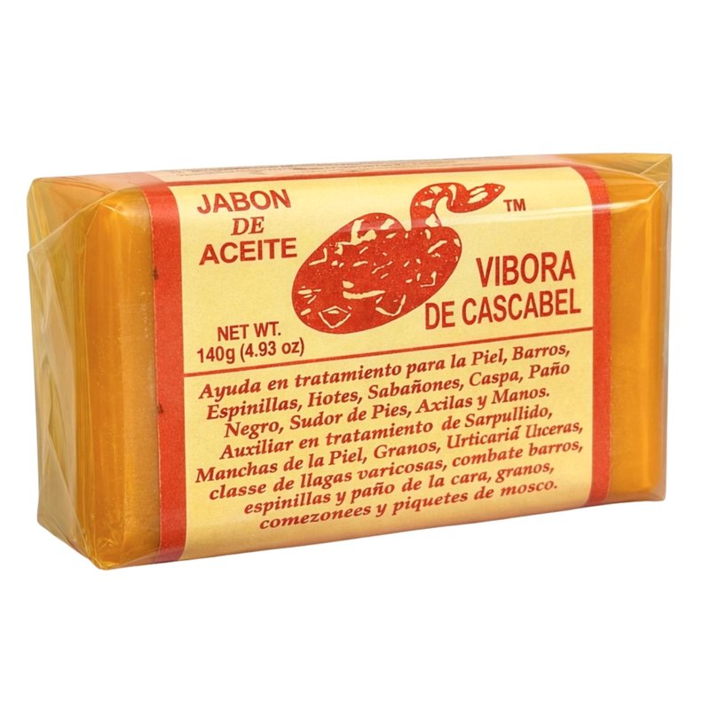 JABON DE ACEITE VIBORA DE CASCABEL (1), 140g - Jabon De Aciete Vibora De Cascabel Barra de Limpieza para Cara y Cuerpo/Rattlesnake Soap Oil Soap (Vibora de Cascabel) - Face & Body Cleansing Bar