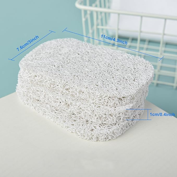 4PCS White Soap Holder PadBPA-Free Savers Pads for Soap Dish,Easy to Clean Soap Lifting Pads Suitable for Shower Kitchen Bathroom Bathroom Travel Hotel Cleaning Products