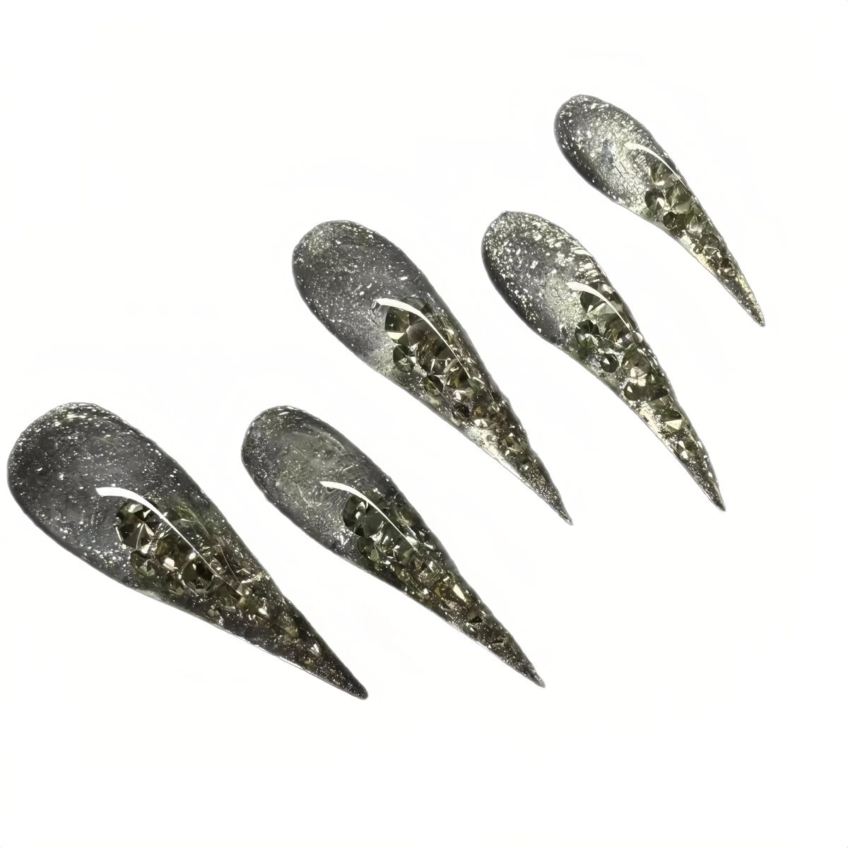 LOHAS Home Cool Style Wearable Nails Dragon Claw Nail Stickers, Crystal, M