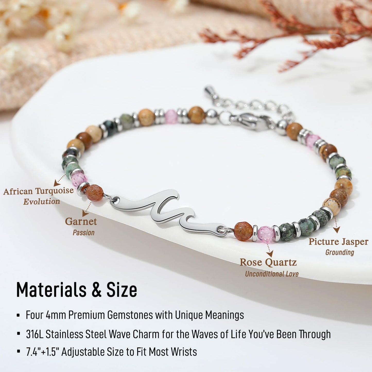 TONY & SANDY 40th Birthday Gifts Women, Wave Bracelet for Women Jewelry, 40th Birthday Decorations for Woman, Unique 40 Year Old Bday Gifts for Woman, Best Friend, Daughter, Wife, Sister