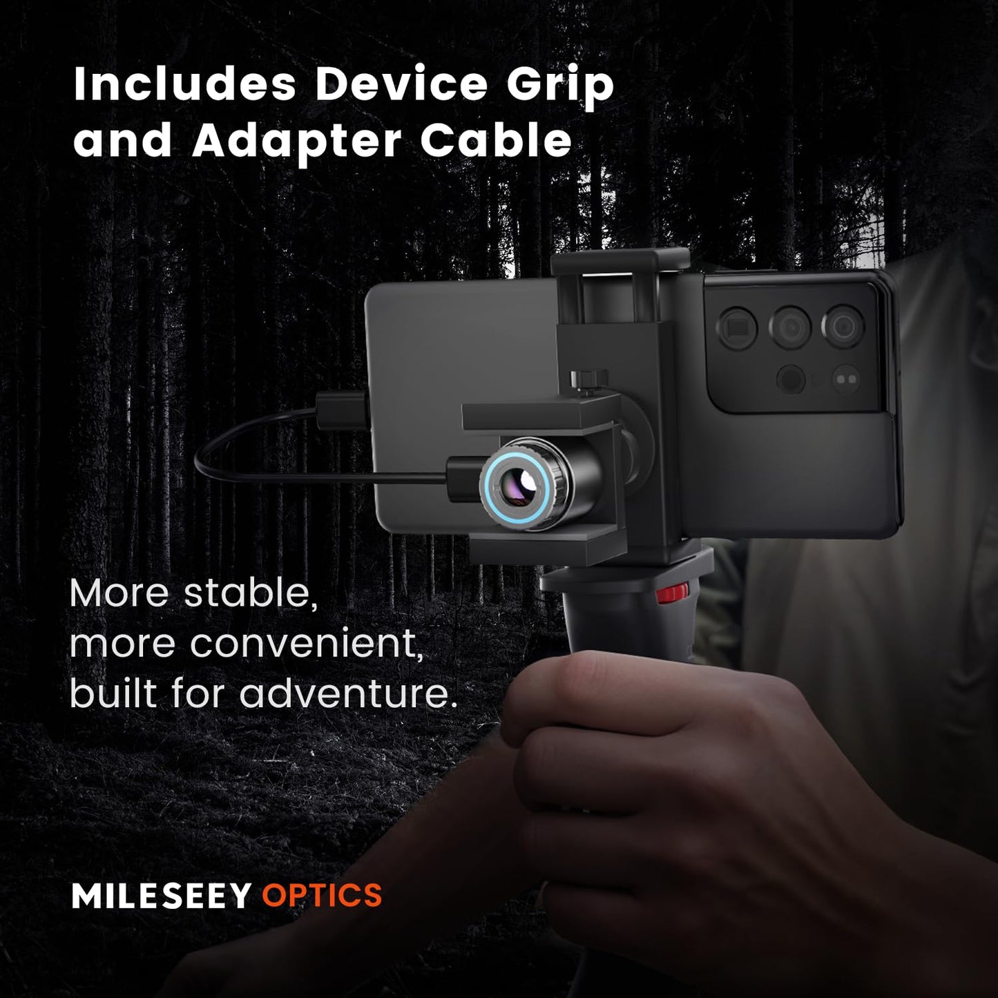 Thermal Monocular for Android, MILESEEY TNV30i Night Vision Thermal Scope, 512×384 Super Resolution 50Hz Thermal Imaging Camera, 1600-Yard Thermal Goggles for Hunting, Building Detection, 10-15mm Lens