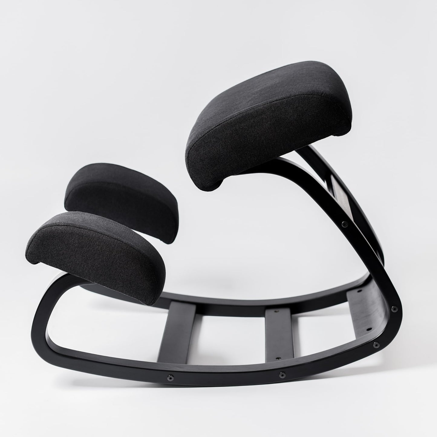 Sleekform Ergonomic Kneeling Chair | Rocking Balancing Wood Knee Stool | Posture Chair for Bad Backs, Neck Pain & Spine Tension Relief | Orthopedic Balance Seat & Thick Comfortable Knees Cushions