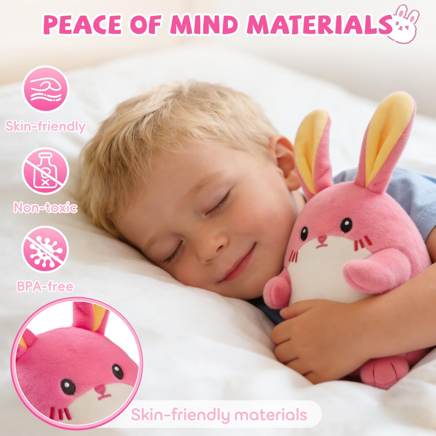 Crawling Pink Bunny Baby Toy with 48 Songs & Record, Interactive Musical Plush Toy for Babies 6-12 Months, Rechargeable Dancing Stuffed Animal, Sensory Toy for Toddlers 1-3, Cute Baby Gift for Girls