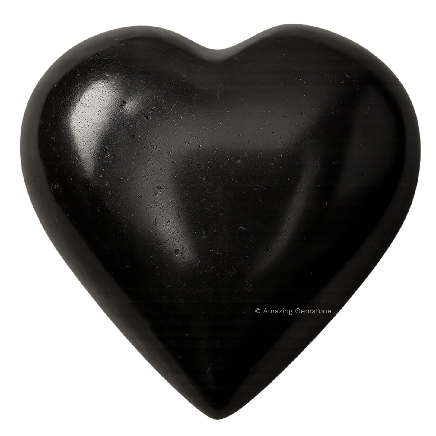 Amazing Gemstone Natural Black Tourmaline Crystal Heart Palm Stone - Pocket Massage Worry Stone for Natural Body Chakra Balancing, Reiki Healing and Crystal Grid