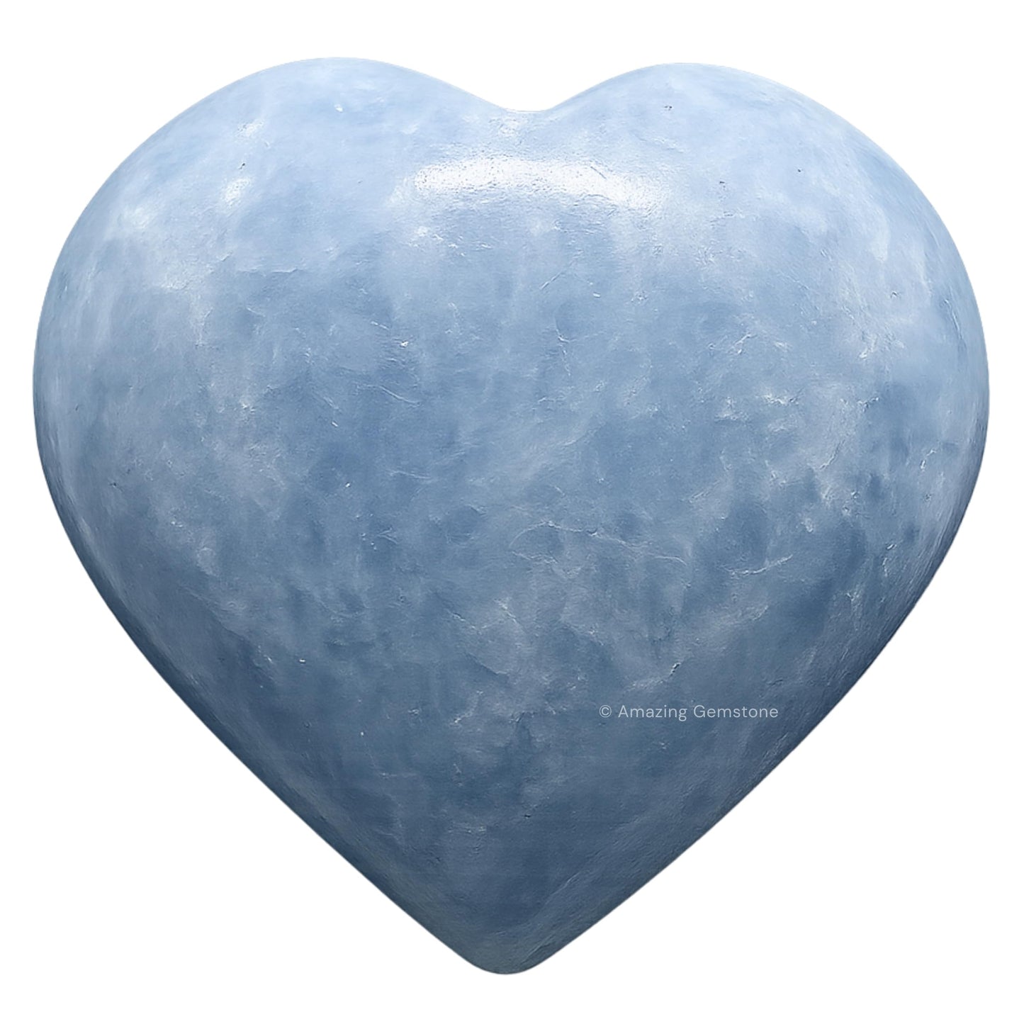 Amazing Gemstone Blue Calcite Celestite Crystal Heart Palm Stone - Pocket Massage Worry Stone for Natural Body Chakra Balancing, Reiki Healing and Crystal Grid