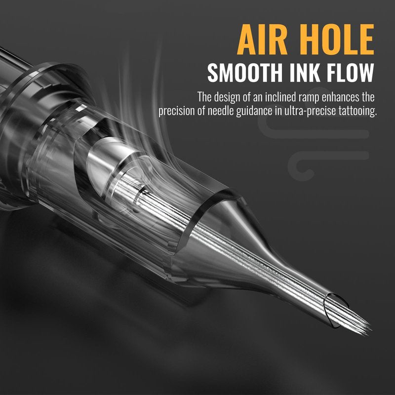Wormhole Tattoo 20Pcs Tattoo Needles 5RL Disposable Tattoo Cartridge Needles Round Liner for Tattoo Gun Cartridge Machine Permanent Makeup (1205RL)