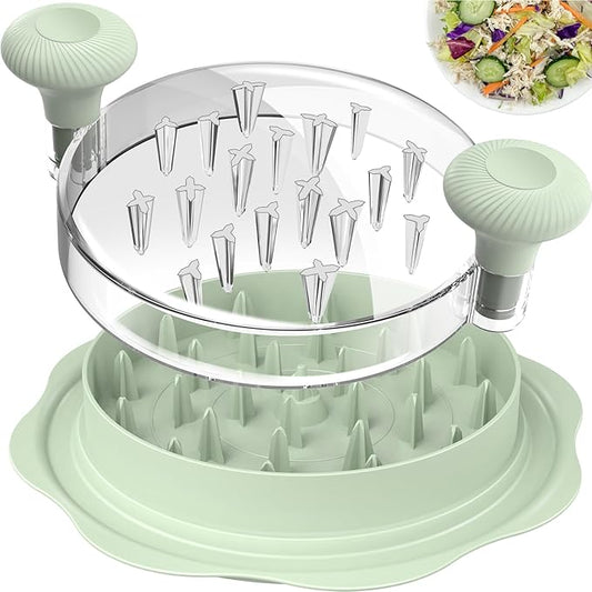 Ukeetap 10" Pro Chicken Shredder Tool Twist Large for Kitchen, BPA-Free Food-Safe Meat Grinder, Visible Chicken Breast Meat Shredder with Strong Anti-Slip Bottom & Ergonomic Handle, Green