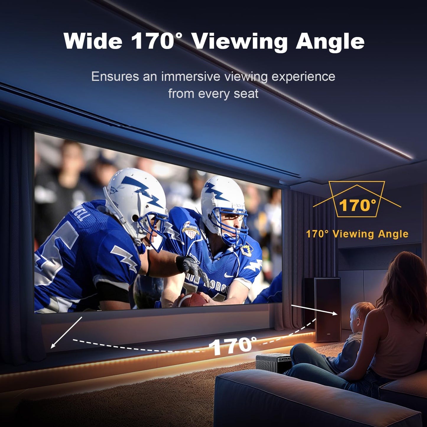 NothingProjector ALR Screen for Long/Standard Throw Projector, 120 inch, 95% Ambient Ceiling Light Rejecting, 4K/8K Ultra HD, Active 3D, Anti Daylight, Fixed Frame Wall Mount Non-UST NothPJ