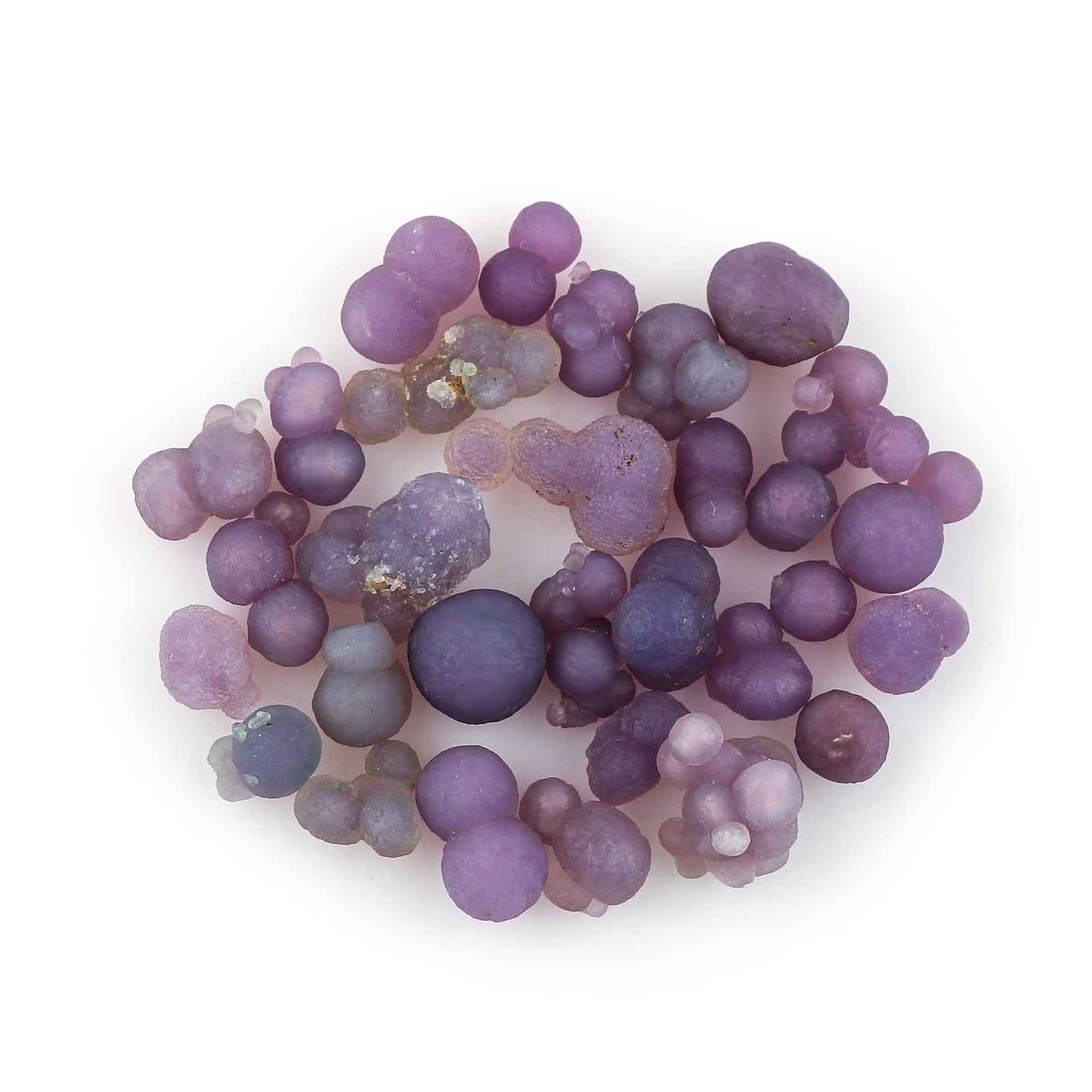 CRYSTALIS 20pcs, 50 carats, Natural Grape Agate Rare Loose Gemstone Wholesale Bulk Cabochons Jewelry Making Supply, Chakra Healing Stones, DIY, Gem Collection, Mosaics and Inlaid Artwork, 3-6mm
