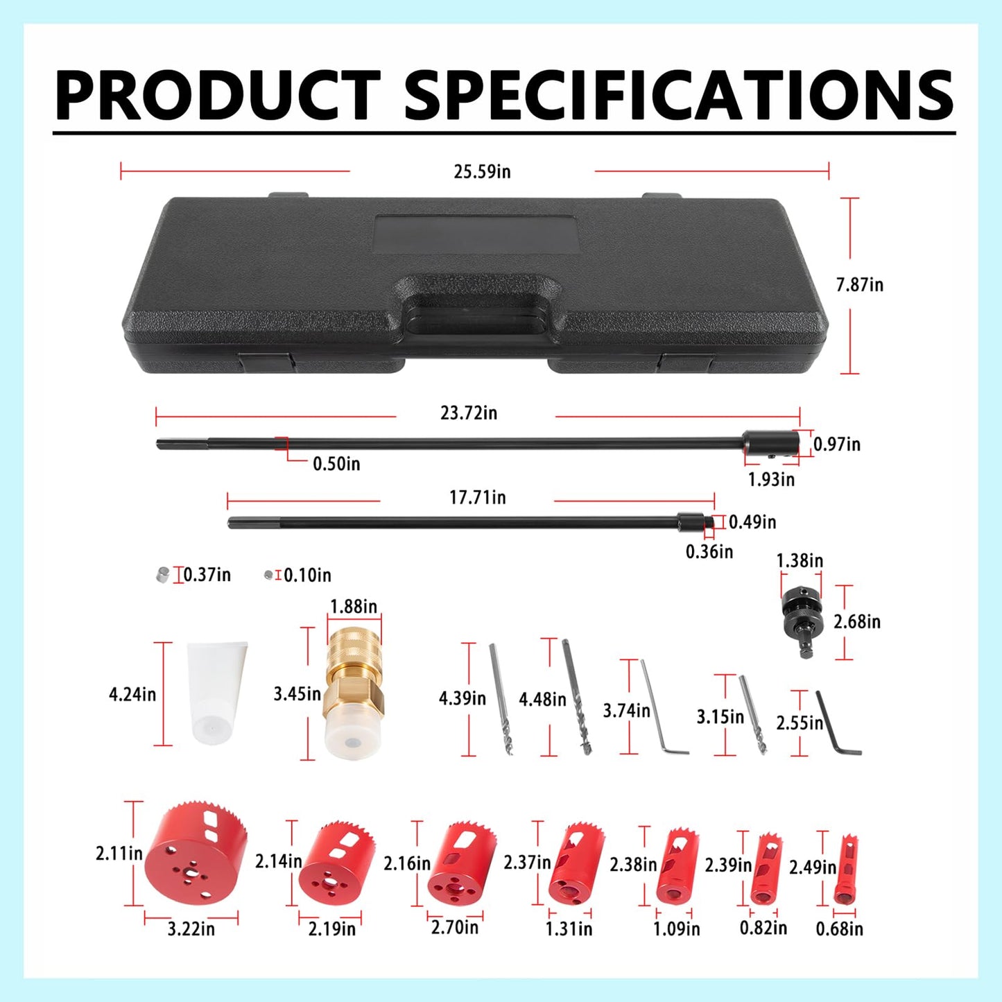 Bonbo 08350 DM3MECH Mechanical Hot Tapping Machine Complete Kit for NPT with Hole Saws or Arbor