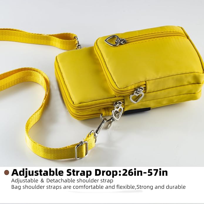JANKS Small Crossbody Bag for Women - Mini Phone Purses with Crossbody Strap and Wallet - Nylon Arm Bag